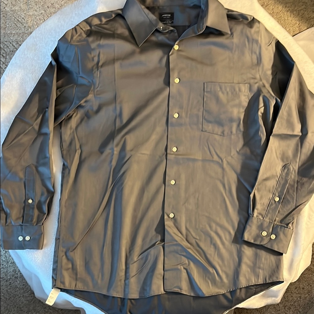 Arrow Gray Long-Sleeve Dress Shirt Classic Fit